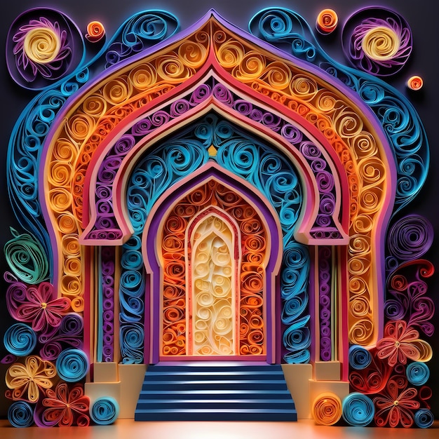 islamitische mihrab quilling