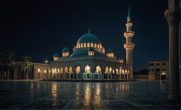 Foto islamitische moskee achtergrond voor ramadan