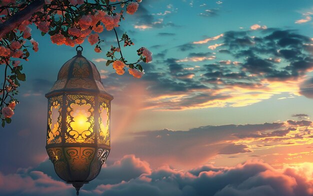 Islamitische Ramadan viering lantaarn in fantasy stijl