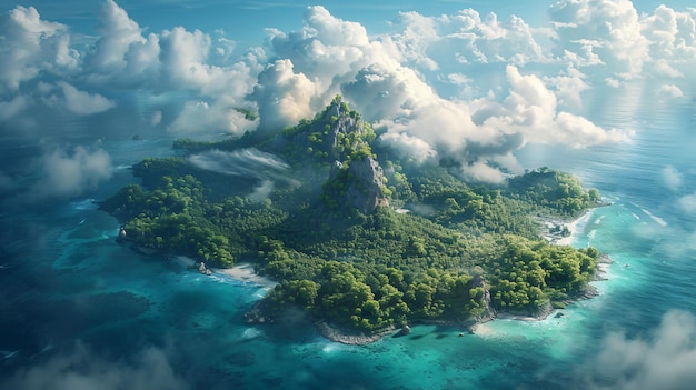 Island of a fantasy world