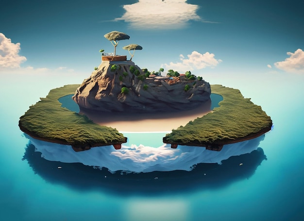 Photo island floating