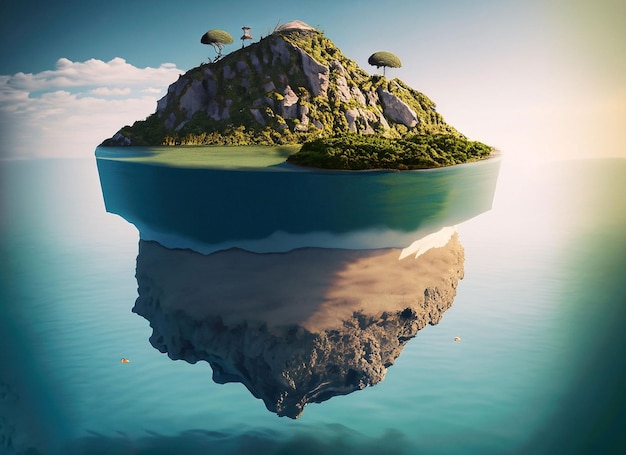 Photo island floating