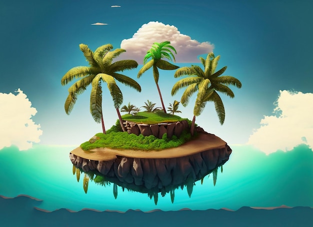 Photo island floating