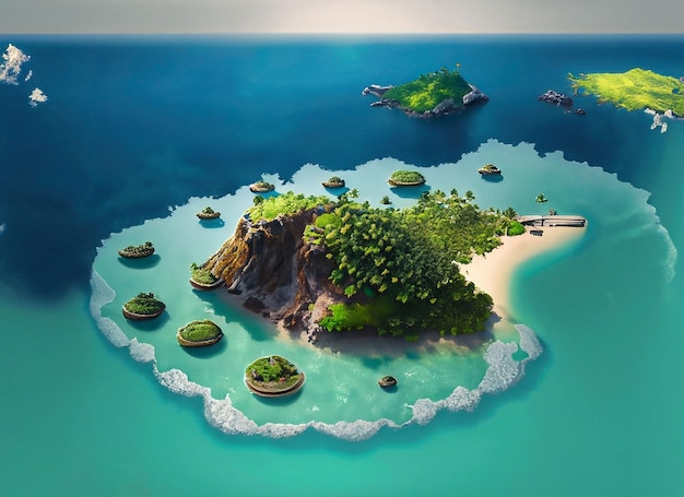 Island floating