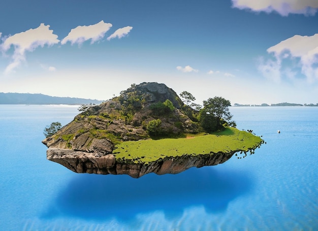 写真 浮かぶ島