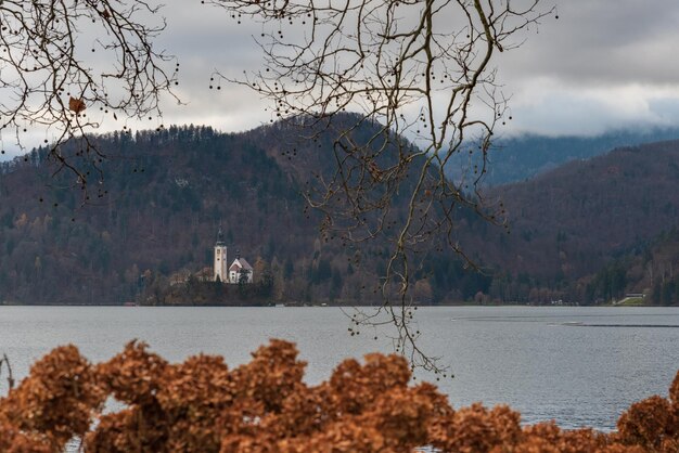 Island in lake bled dreamlike atmosphere for the church of s maria assunta slovenia