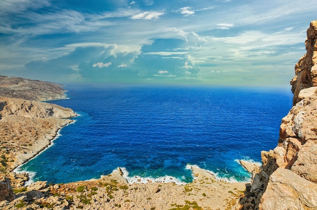 Island landscape Folegandros Greece Cyclades