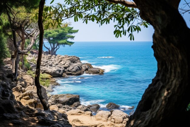 Island ocean tropical forest views near phi phi ko rang yai ko li pe phuket thailand asia