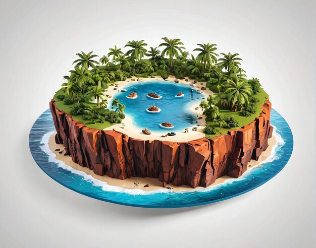 海の中の島