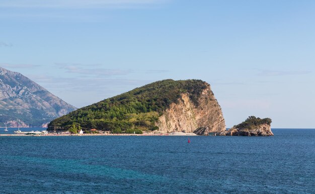 Island StNikola near Budva Montenegro