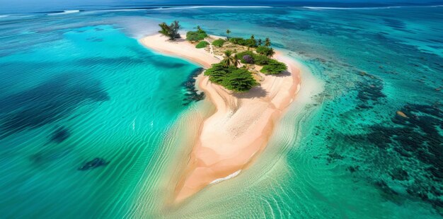 Island Surrounded by Ocean