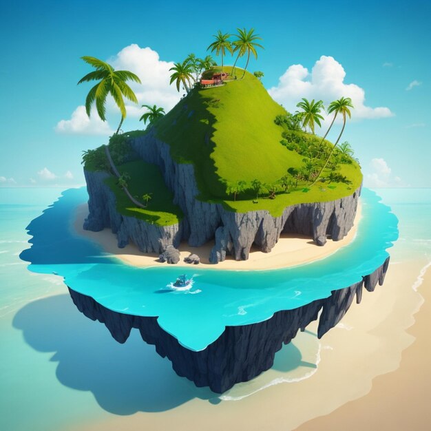 Photo island vector