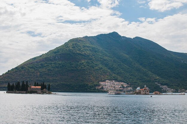 Islands of St George and Gospa od Shkrpela in Montenegro