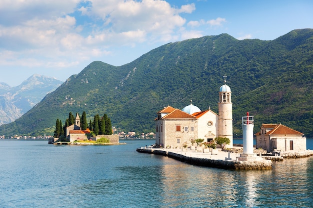 Islands with churches in the sea