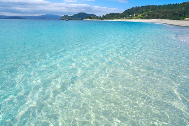 Islas Cies-eilanden strand turkoois in de buurt van Vigo Galicië