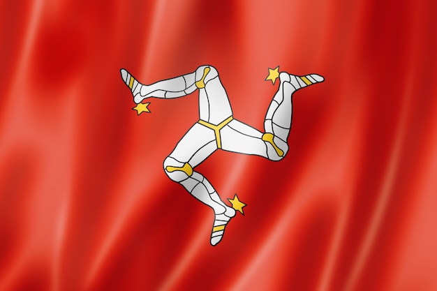 Photo isle of man flag, uk