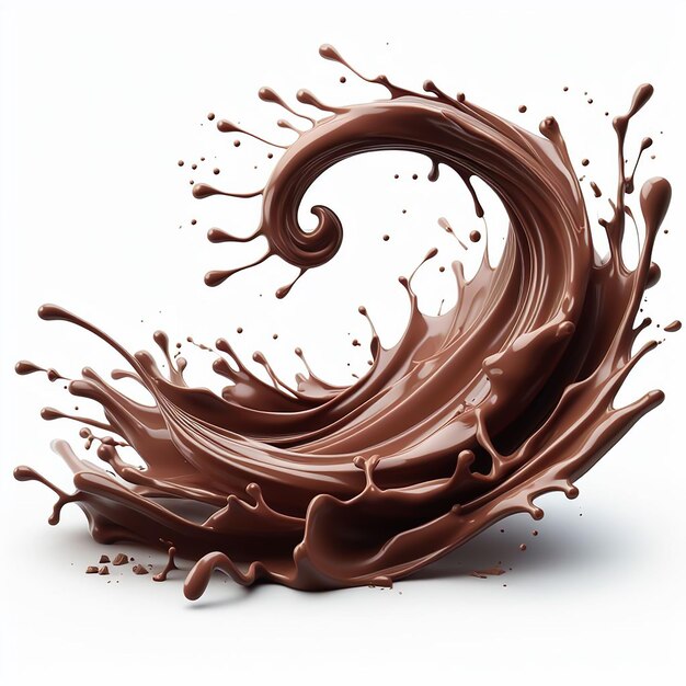 Isolaat van chocolade splash