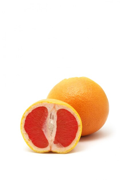 Isolared grapefruit.