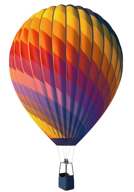 Isolate d rendering of a hot air balloon