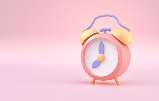 Photo isolated alarm clock 3d illustration