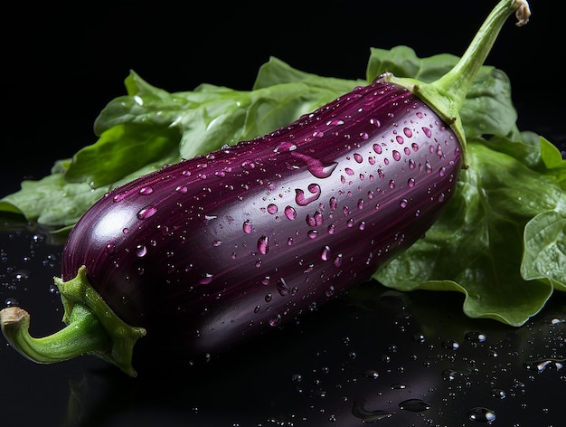 Isolated Aubergine Object on HighDetailed White Background