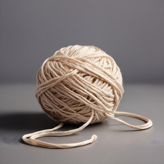 Isolated Ball of Natural Cotton String