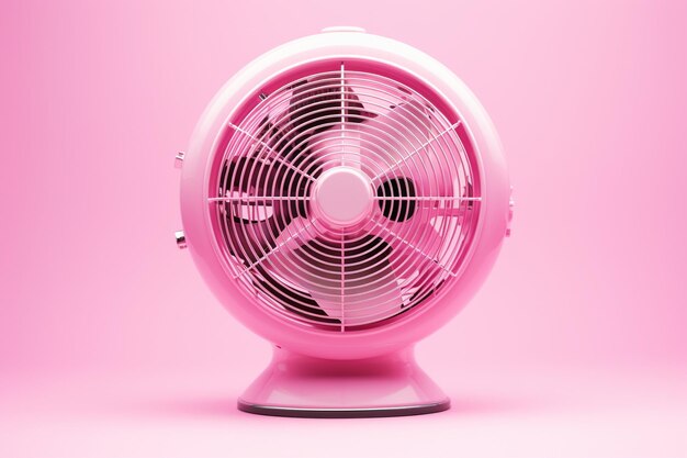 Photo isolated barbie style ventilator in pink barbie style with copy space