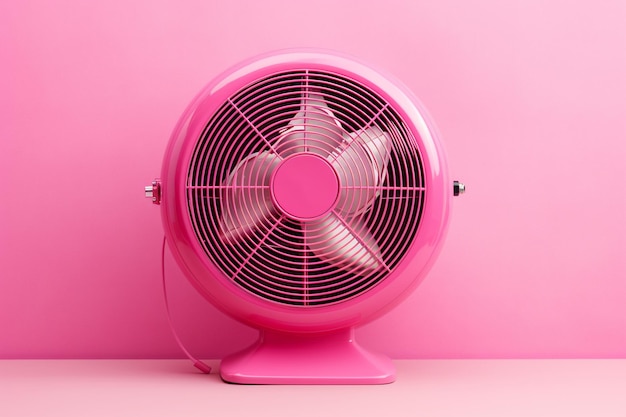 isolated barbie style ventilator in pink barbie style with copy space