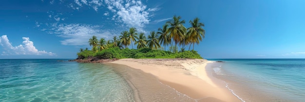 Isolated Beautiful Tropical Island achtergrondbanner HD