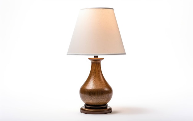 Isolated Bedside Table Lamp on White Background