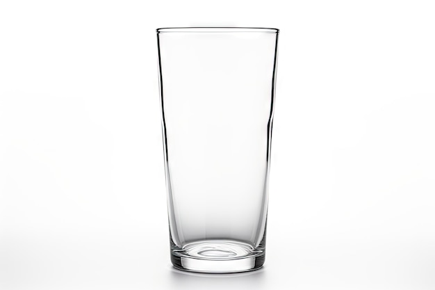 Isolated beer glass no liquid on white background