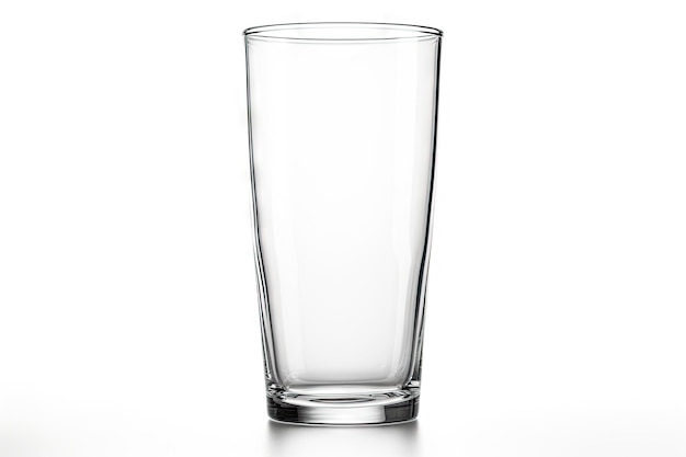 Isolated beer glass no liquid on white background