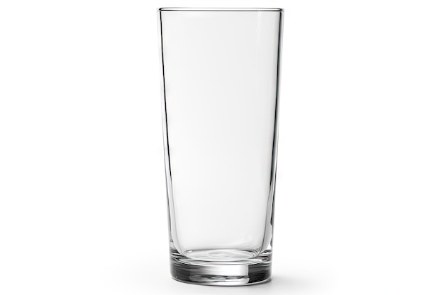 Isolated beer glass no liquid on white background