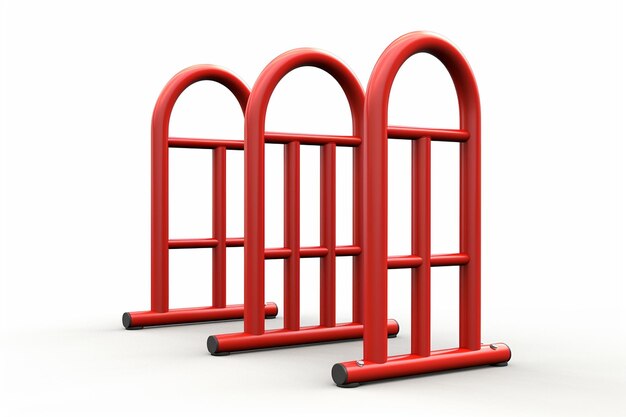 Isolated Bike Rack on White Background Generative Ai