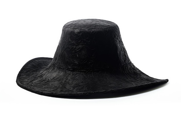 Photo isolated black hat on white background