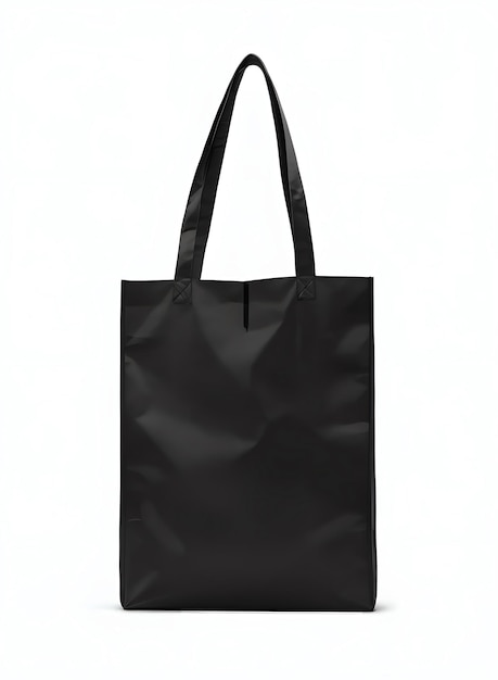 isolated black shopping bag in white background ai generated