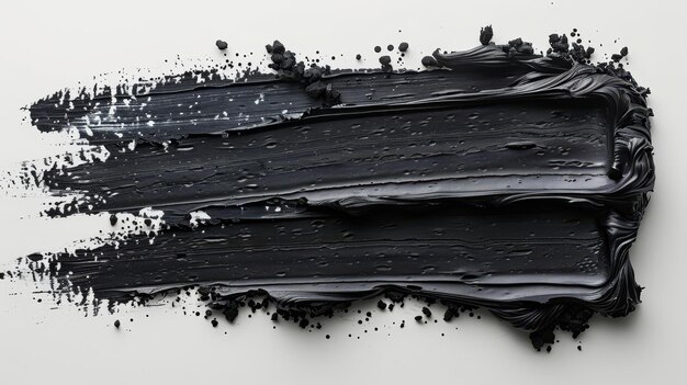 Isolated black strokes on a white background