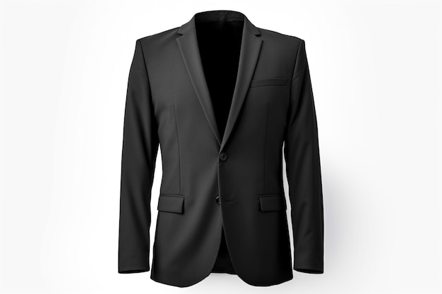 isolated black suit jacket on black