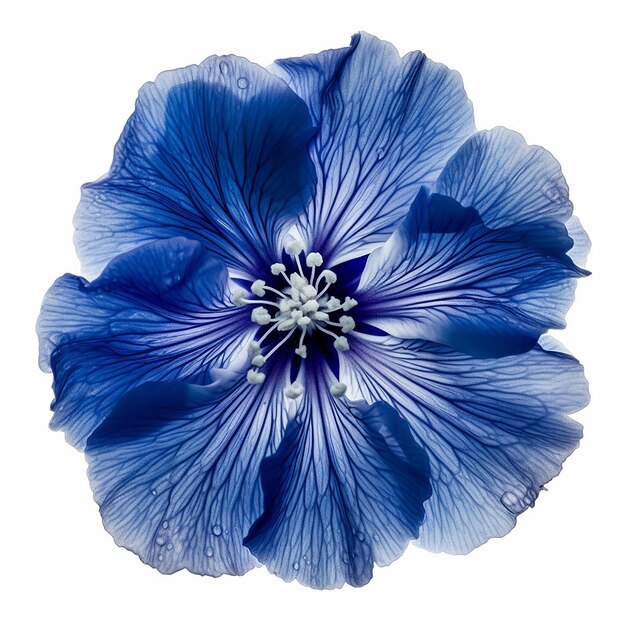 Photo isolated blue flower on clear background