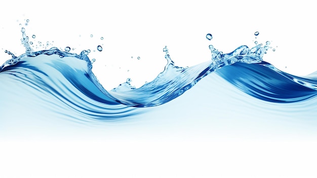 Isolated Blue Water Jet Splash Clip Art