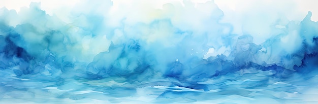 isolated blue watercolor on a white background in the style of teal and