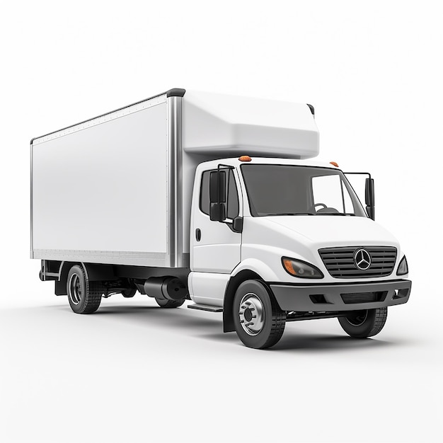 Isolated box truck template