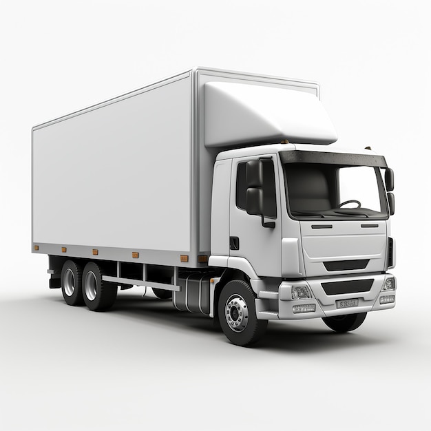 Isolated box truck template