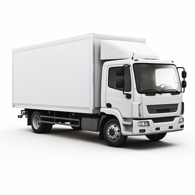 Isolated box truck template