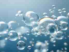 Photo isolated bubbles floating background