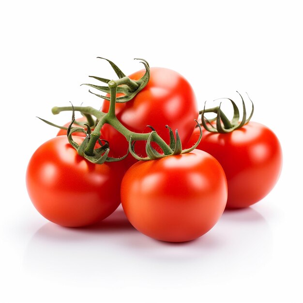 An isolated bunch of Tomato on a white background ai generated