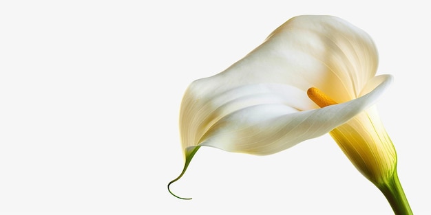 isolated calla lily on white background