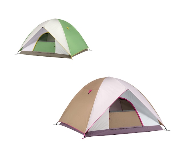 Isolated camping tents