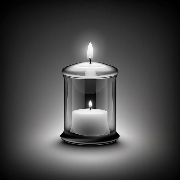 Isolated candle light digital art illustrations by generative ai