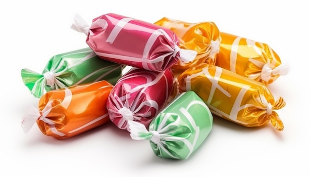 Photo isolated candy wrappers